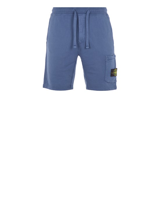 Stone Island Classic Cotton Shorts In Blue