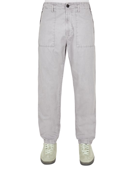Stone Island Trousers Grey Cotton In Gray