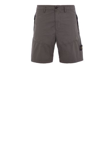 Stone Island Bermuda Shorts Grey Cotton, Elastane In Gray