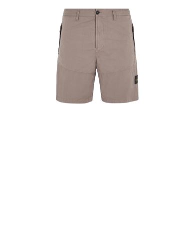 Stone Island Bermuda Shorts Grey Cotton, Elastane In Neutral