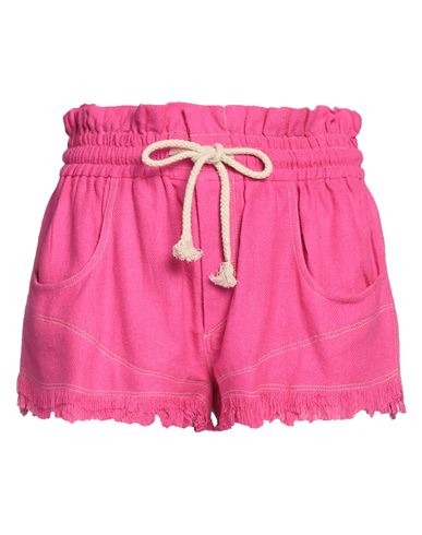 Isabel Marant Étoile Marant Étoile Woman Shorts & Bermuda Shorts Fuchsia Size 6 Silk In Pink