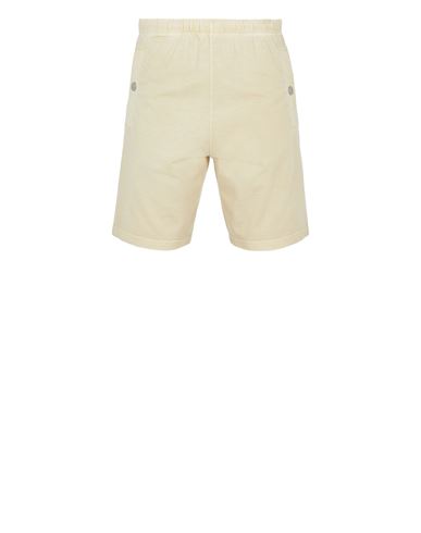 Stone Island Fleece Bermuda Shorts Beige Cotton In Beige