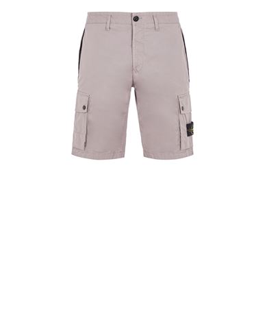 Shop Stone Island Bermuda Shorts Grey Cotton, Elastane In Gris