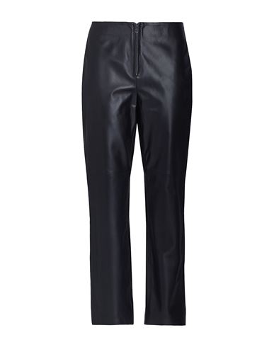 8 By Yoox Leather Zip-up Pants Woman Pants Black Size 12 Lambskin