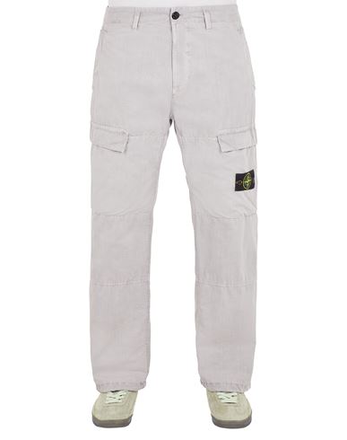 Stone Island Junior Compass-patch cargo track pants - White