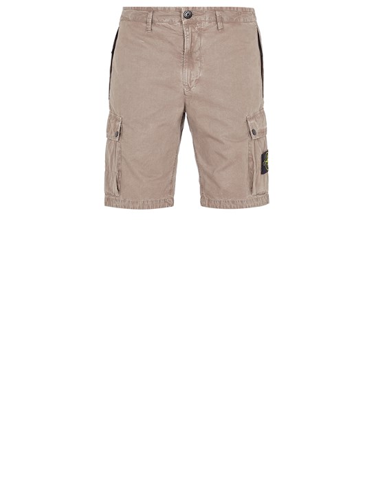 Stone Island Bermuda Shorts Grey Cotton In Brown
