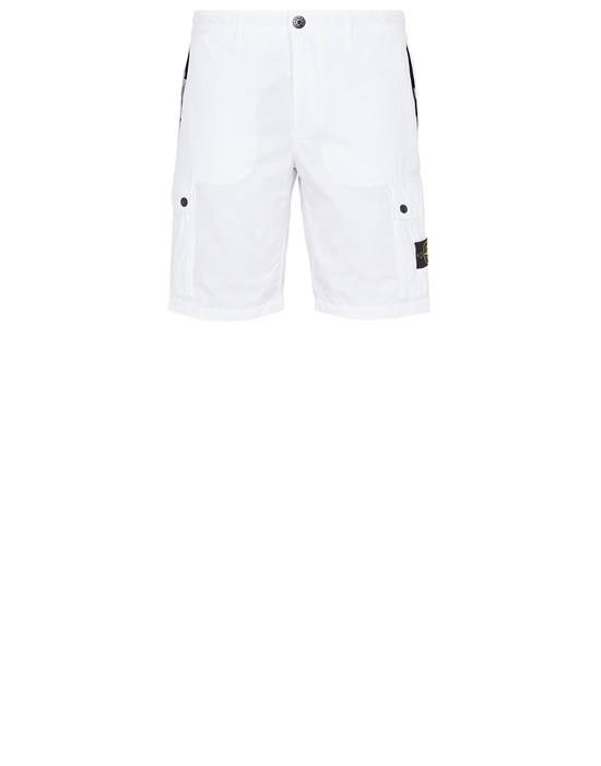 Stone Island Bermuda Shorts White Cotton