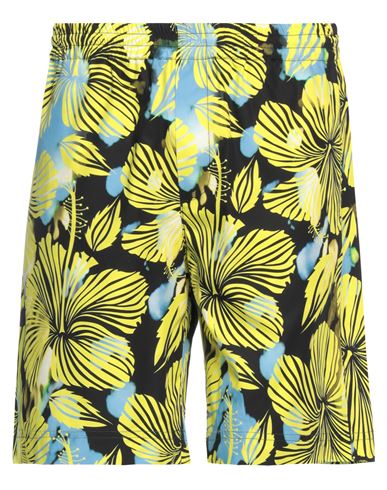 Msgm Man Shorts & Bermuda Shorts Yellow Size 36 Cotton