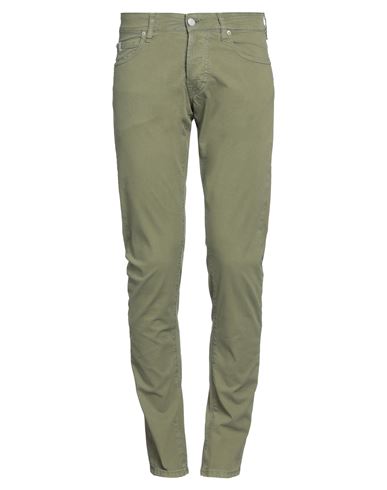 The.nim The. Nim Standard Man Pants Military Green Size 34 Cotton, Polyester, Elastane In Green