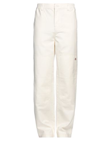 Dickies Man Pants Ivory Size 38 Cotton In White