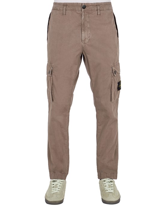 Stone Island Trousers Grey Cotton In Brown