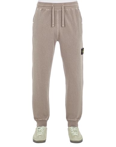 Stone Island Pantalons Sweat Gris Coton In Neutral