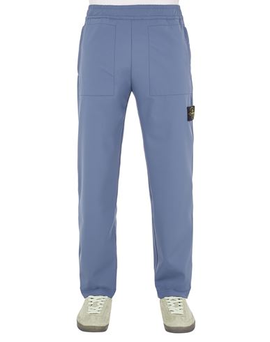 Shop Stone Island Pantalons Sweat Bleu Polyamide, Élasthanne