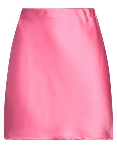 Shop Jacqueline De Yong Woman Mini Skirt Fuchsia Size L Polyester In Pink
