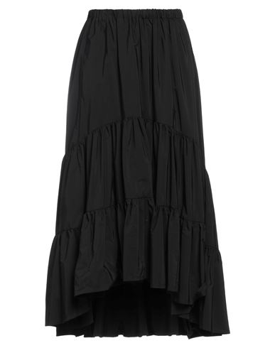 Msgm Woman Midi Skirt Black Size 4 Viscose, Cotton