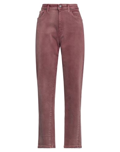 Dondup Woman Jeans Burgundy Size 28 Cotton, Elastane In Red