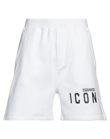 Dsquared2 Man Shorts & Bermuda Shorts White Size S Cotton
