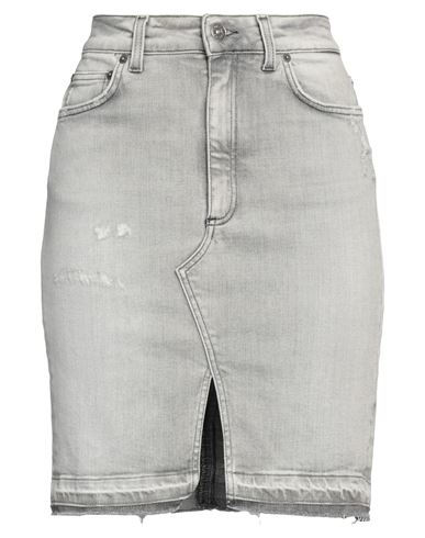 Dondup Woman Denim Skirt Grey Size 28 Organic Cotton, Recycled Elastane In Grey