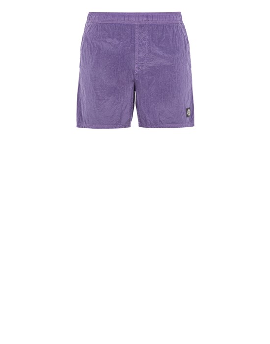 Stone Island Beach Shorts Purple Polyamide