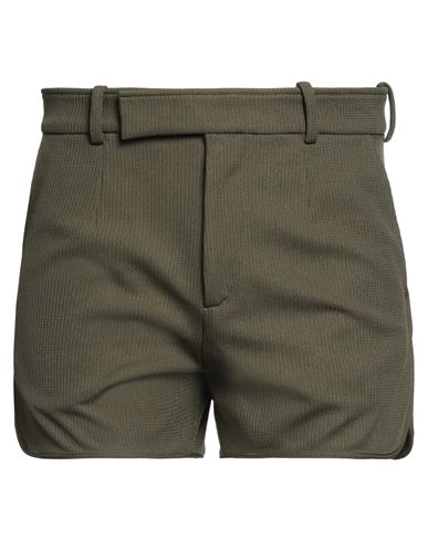 Dior Homme Man Shorts & Bermuda Shorts Military Green Size M Polyester, Cotton