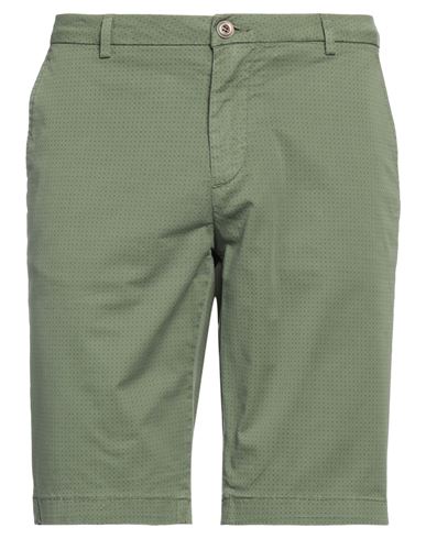 No Lab Man Shorts & Bermuda Shorts Military Green Size 34 Cotton, Elastane