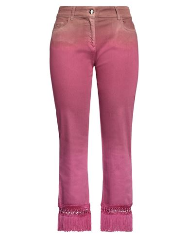 Nenette Woman Jeans Magenta Size 30 Cotton, Elastomultiester, Elastane