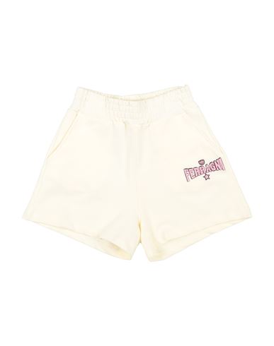 Shop Chiara Ferragni Toddler Girl Shorts & Bermuda Shorts Cream Size 6 Cotton, Elastane In White