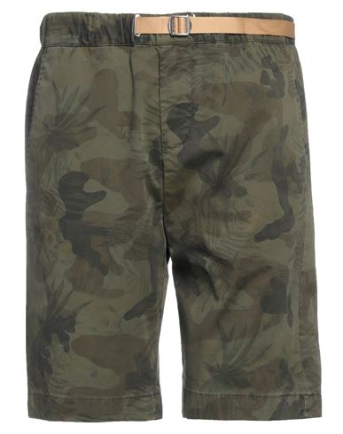 No Lab Man Shorts & Bermuda Shorts Military Green Size 34 Cotton, Elastane