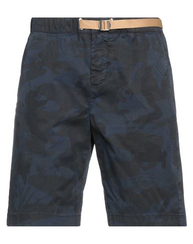 No Lab Man Shorts & Bermuda Shorts Navy Blue Size 34 Cotton, Elastane