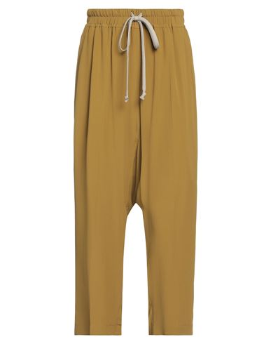 Rick Owens Woman Cropped Pants Mustard Size 4 Acetate, Silk In Yellow