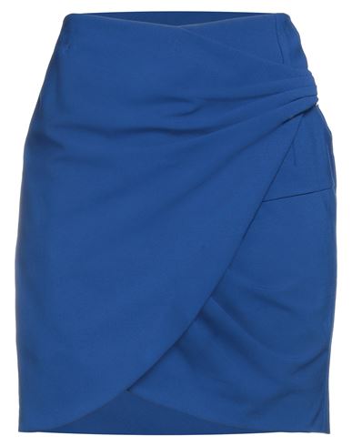 Dondup Woman Mini Skirt Blue Size 8 Polyester, Wool, Elastane