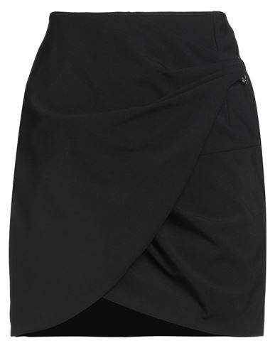 Dondup Woman Mini Skirt Black Size 6 Polyester, Wool, Elastane