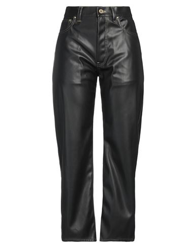 JUST CAVALLI JUST CAVALLI WOMAN PANTS BLACK SIZE 8 POLYESTER, POLYURETHANE