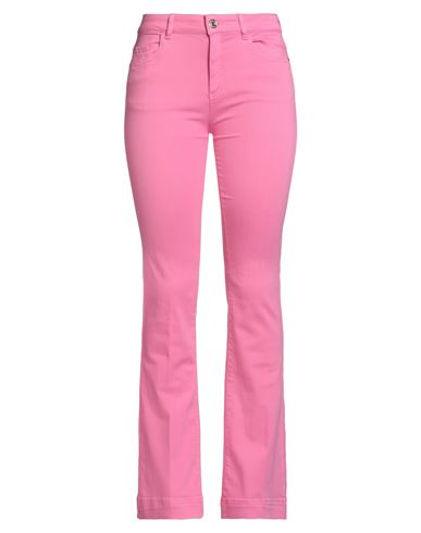 Nenette Woman Jeans Fuchsia Size 30 Cotton, Elastomultiester, Elastane In Pink