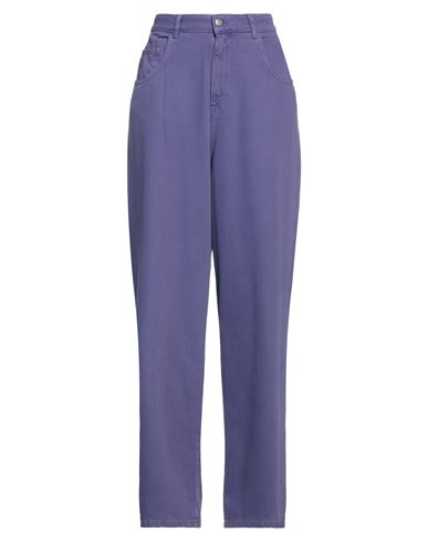 Shop Hinnominate Woman Jeans Purple Size L Cotton