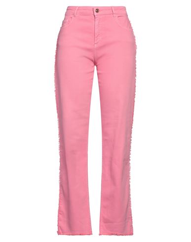 Nenette Woman Jeans Fuchsia Size 29 Cotton, Organic Cotton, Elastomultiester, Elastane In Pink