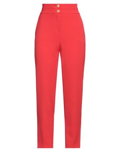 Nenette Woman Pants Red Size 8 Polyester, Elastane In Red