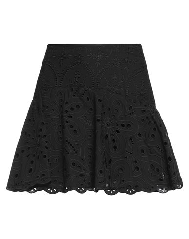 Shop Charo Ruiz Ibiza Woman Mini Skirt Black Size Xs Cotton, Polyester