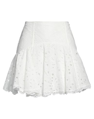 Charo Ruiz Ibiza Woman Mini Skirt White Size L Cotton, Polyester