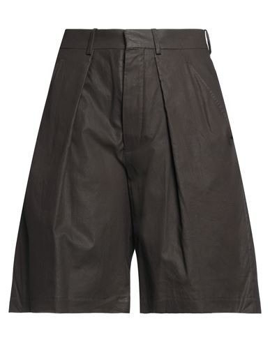 Ann Demeulemeester Woman Shorts & Bermuda Shorts Dark Brown Size 10 Cotton
