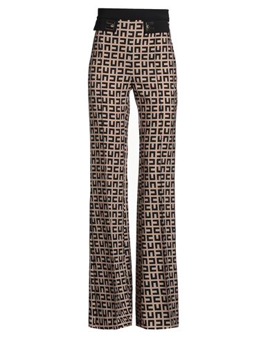 Elisabetta Franchi Woman Pants Sand Size 2 Polyester, Elastane In Brown