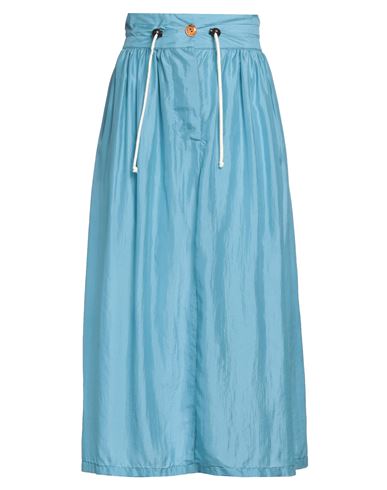 Balia 8.22 Woman Midi Skirt Slate Blue Size 10 Silk