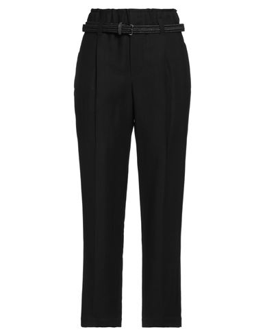 Brunello Cucinelli Woman Pants Black Size 8 Viscose, Linen