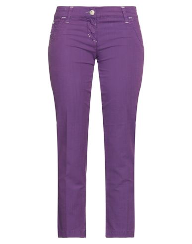 Shop Jacob Cohёn Woman Pants Purple Size 29 Cotton, Elastane