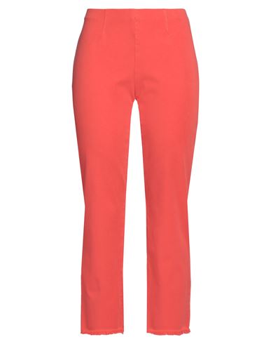 Seductive Woman Jeans Coral Size 10 Cotton, Lycra, Polyester, Elastane In Red