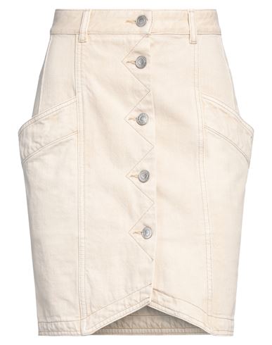 Marant Etoile Marant Étoile Woman Denim Skirt Beige Size 2 Cotton In Neutral