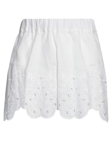 Hc  Holy Caftan Hc Holy Caftan Woman Shorts & Bermuda Shorts White Size 8 Linen