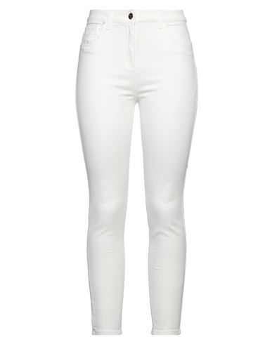Elisabetta Franchi Woman Jeans White Size 29 Cotton, Elastomultiester, Elastane In White
