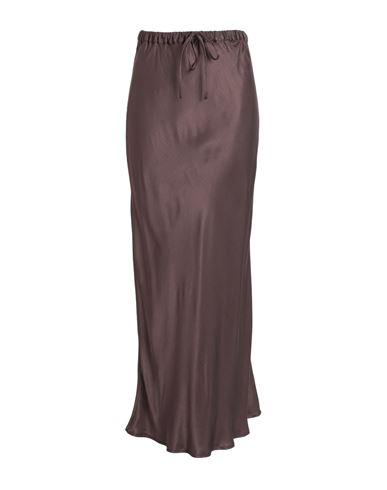 Topshop Woman Long Skirt Cocoa Size 10 Viscose In Brown