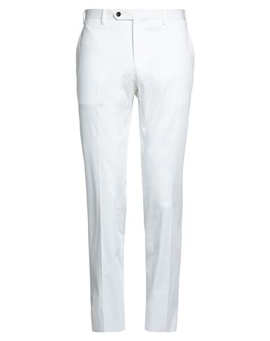 Germano Man Pants White Size 38 Cotton, Elastane